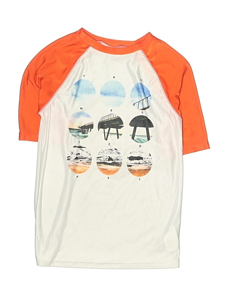 Pre-owned Old Navy Kids' 3/4 Sleeve T-shirt In Orange