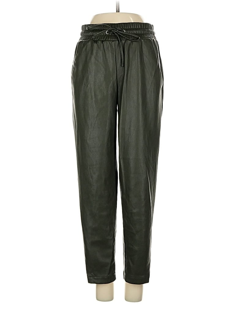 Pre-owned Ann Taylor Loft Faux Leather Pants In Green