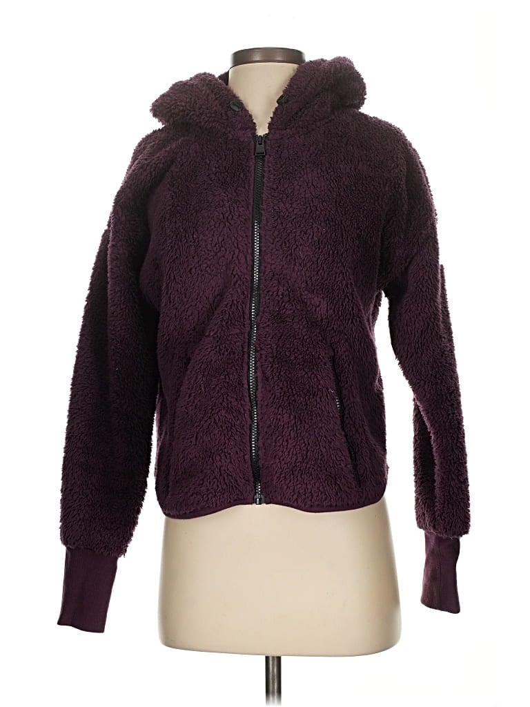 Pre-owned Calvin Klein Performance Fleece Jacket In Burgundy