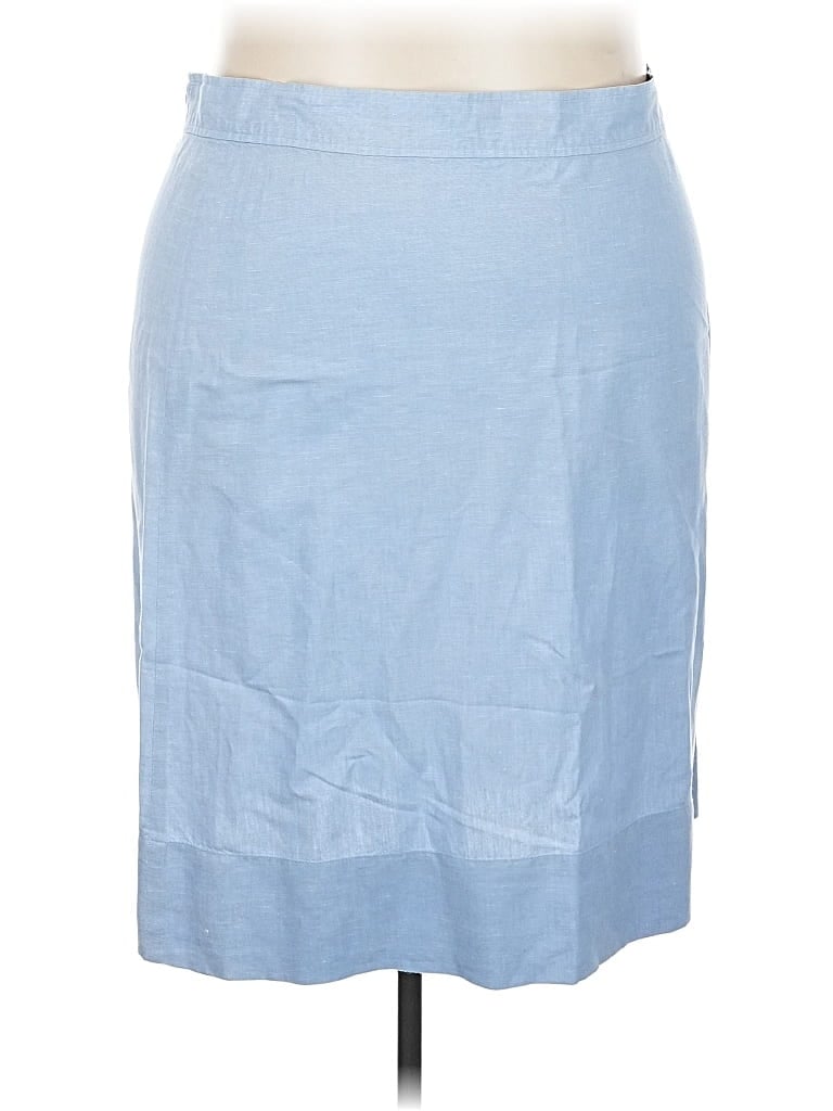 Pre-owned Lands' End Casual Skirt In Blue