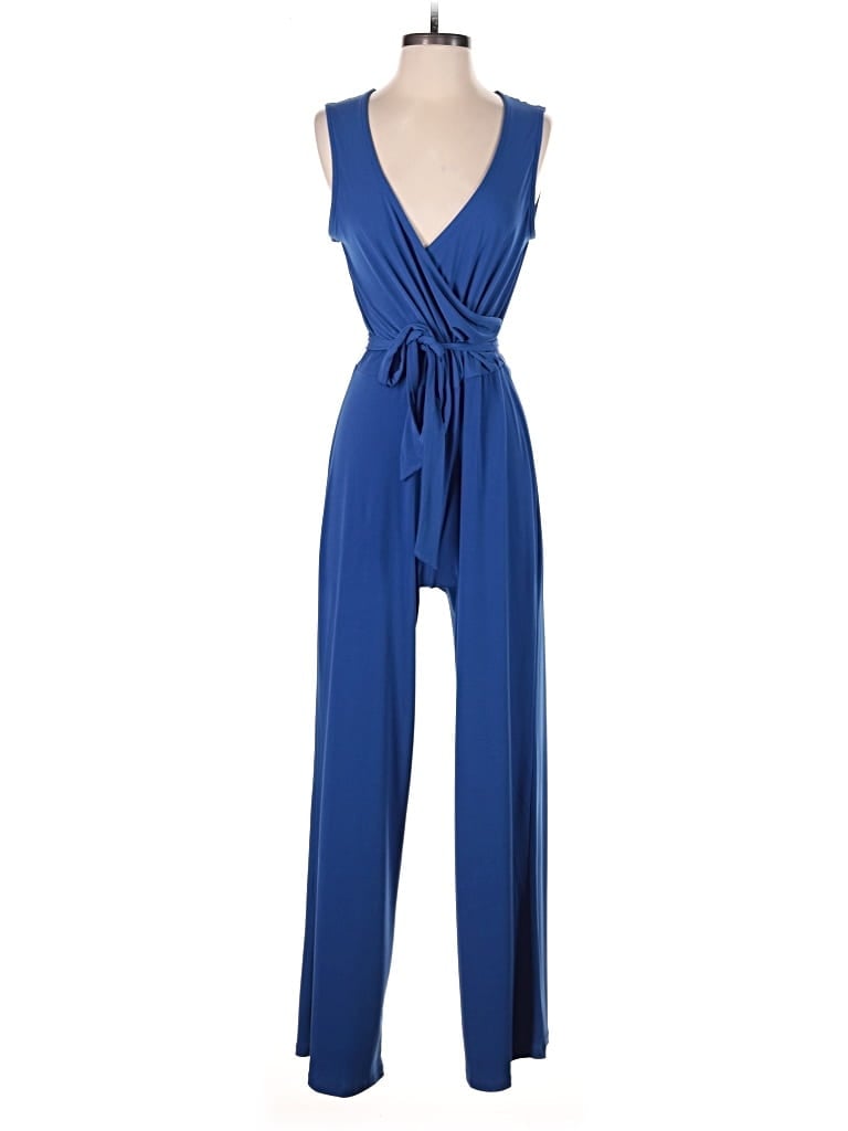 Click to view more detailed imagery on our partner's website Pre-owned Nina Leonard Jumpsuit In Blue