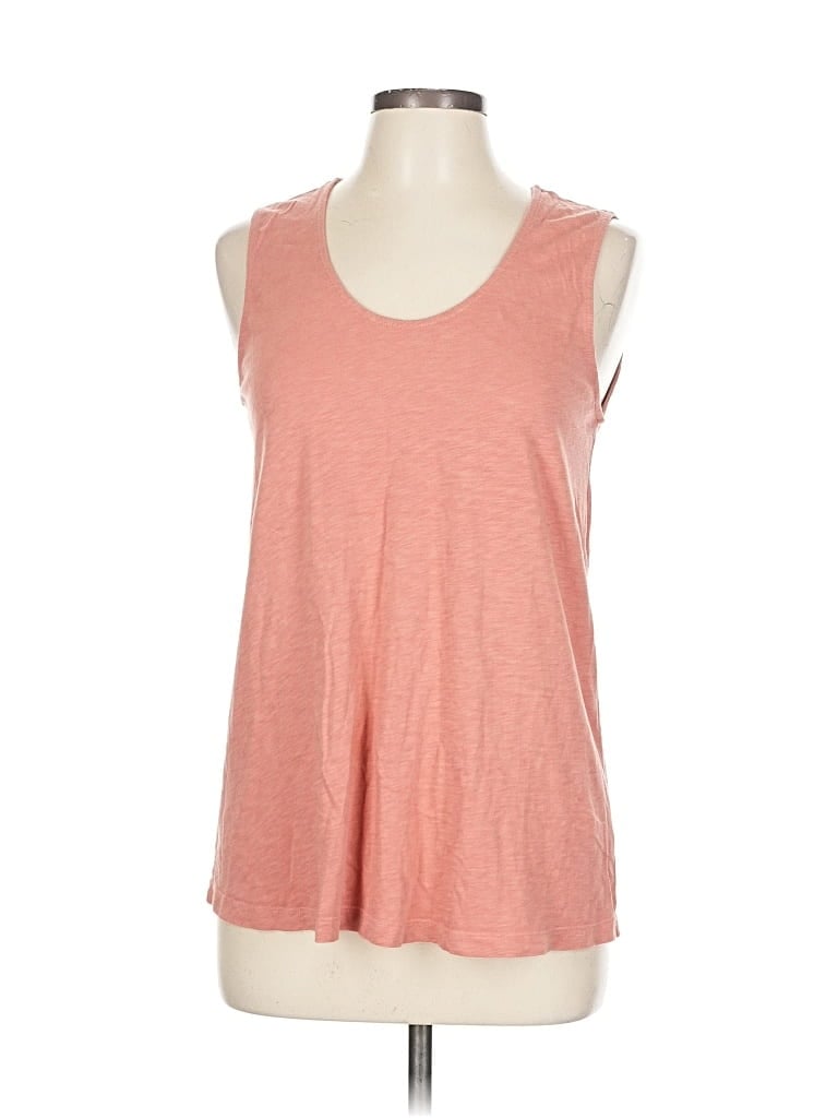 Pre-owned Amour Vert Sleeveless Top Orange Scoop Neck Tops