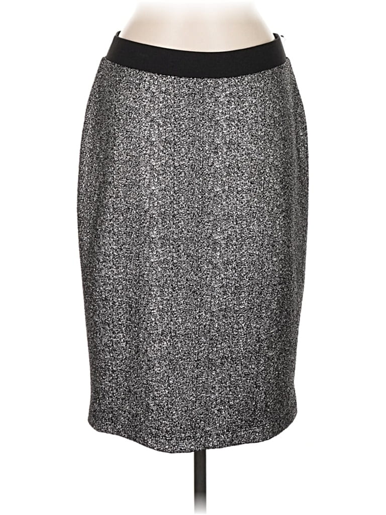 Pre-owned Ny Collection Formal Skirt In Silver