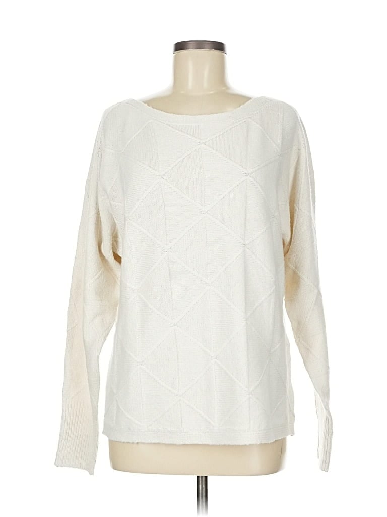 Pre-owned Unbranded Pullover Sweater In White