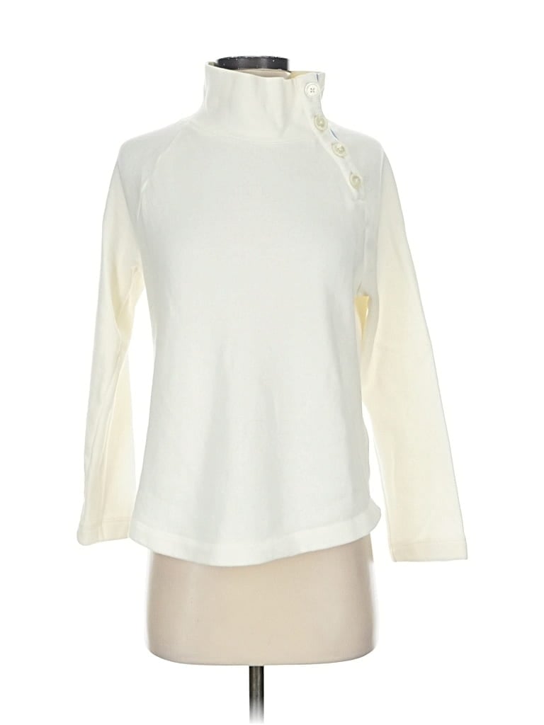 Pre-owned J.crew Factory Store Turtleneck Sweater In White