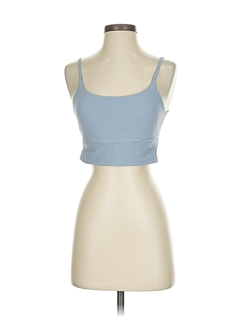 Pre-owned Crz Yoga Tank Top Blue Strapless Neckline Tops