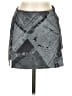Zemeta 100% Polyester Graphic Gray Denim Skirt Size S - photo 1