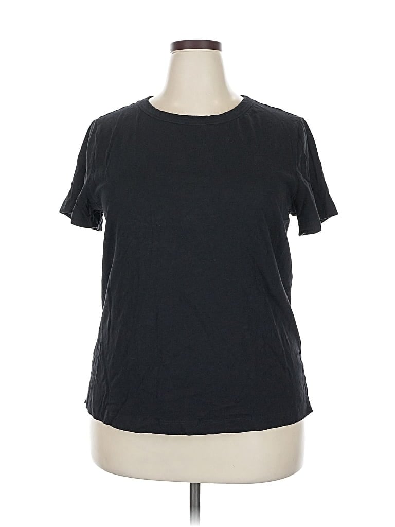 Pre-owned Ann Taylor Loft Short Sleeve T-shirt In Black