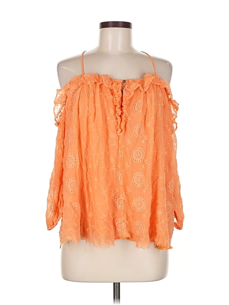 Pre-owned Floreat Sleeveless Blouse In Orange