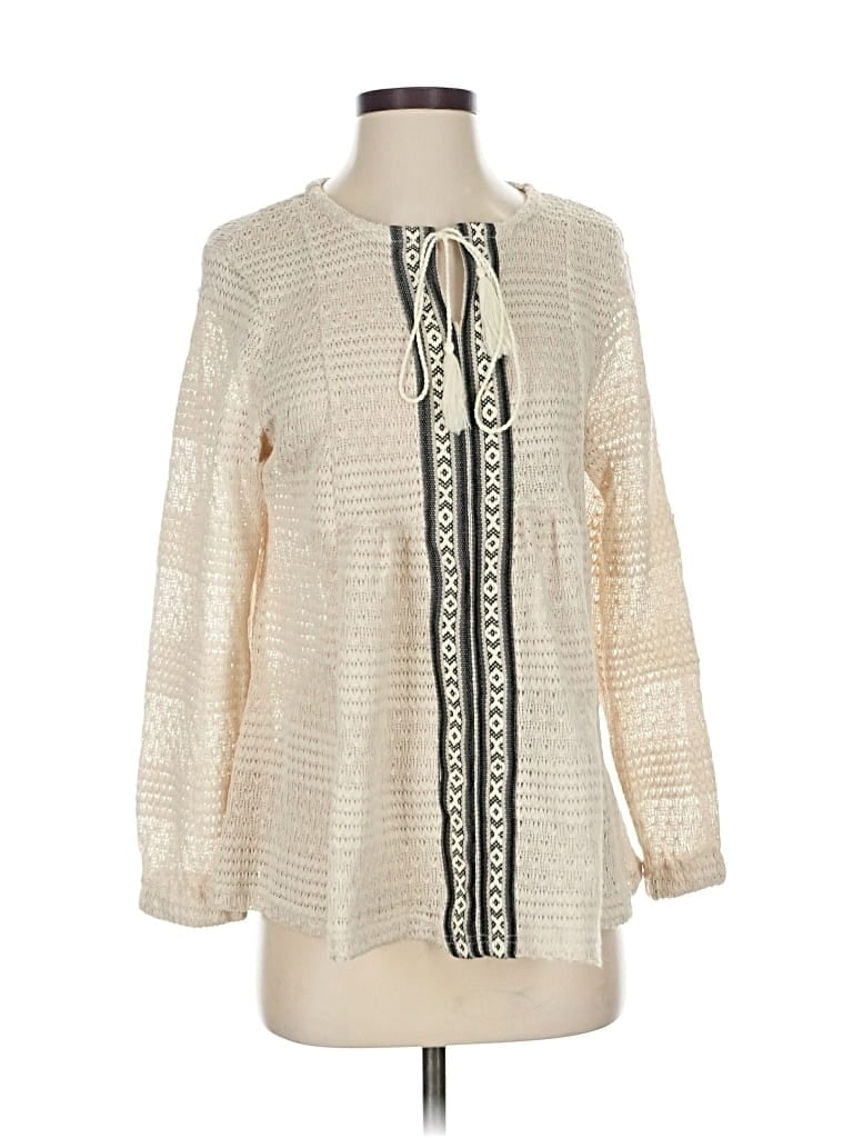 Pre-owned Simply Noelle Cardigan Sweater In White