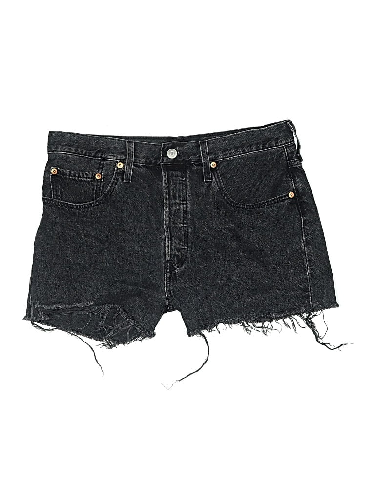 Pre-owned Levi's Denim Shorts In Black