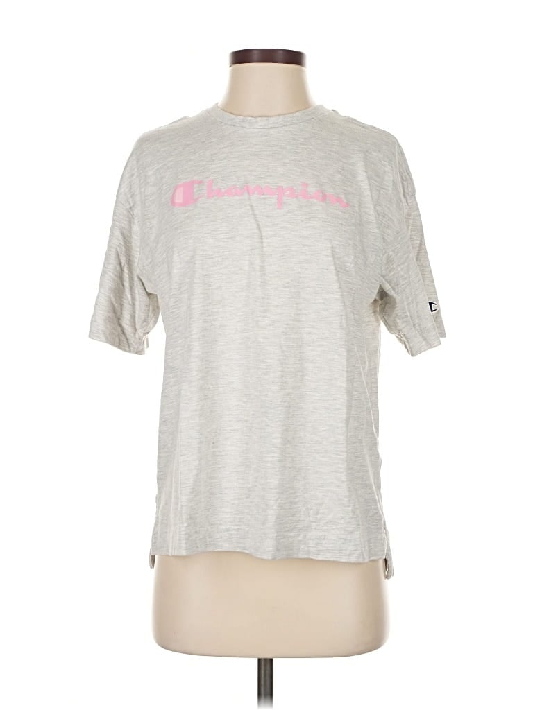 Pre-owned Champion Short Sleeve T-shirt In Silver