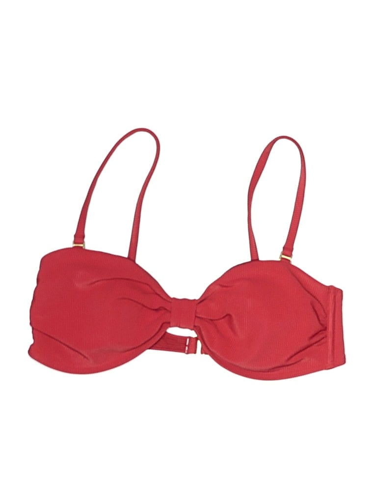 Click to view more detailed imagery on our partner's website Pre-owned Abercrombie & Fitch Swimsuit Top Red Swimwear