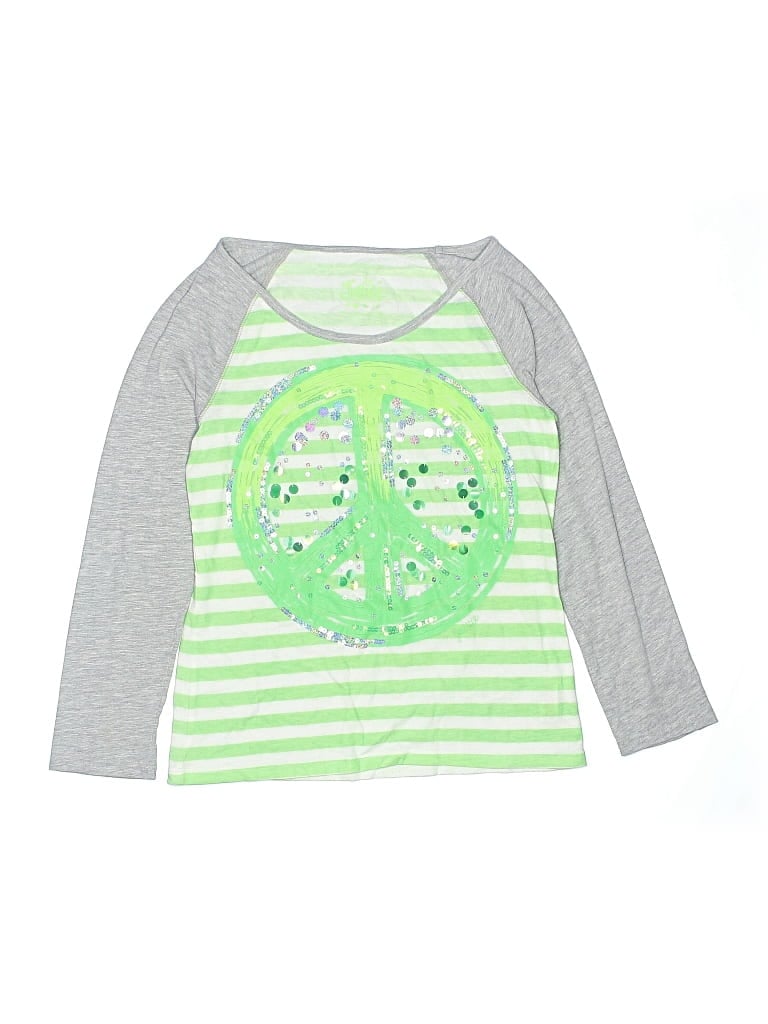 Pre-owned Justice Kids' Long Sleeve T-shirt In Green
