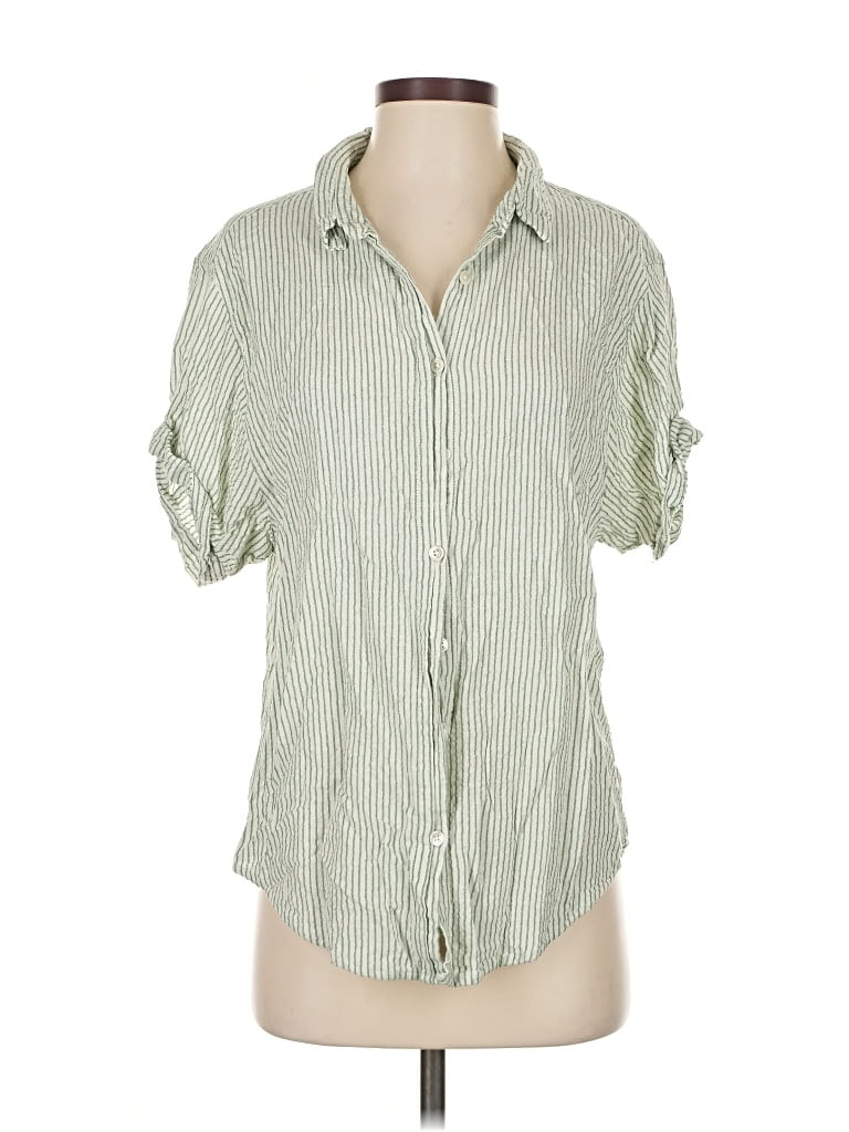 Click to view more detailed imagery on our partner's website Pre-owned Dylan Short Sleeve Blouse In Green