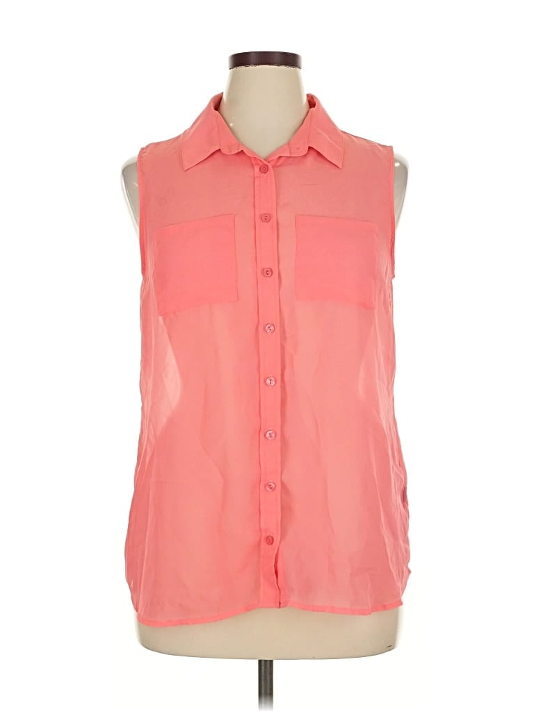 Pre-owned Wishful Park Sleeveless Button Down Shirt In Pink