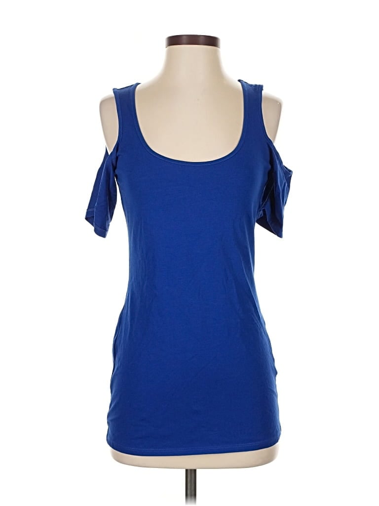 Pre-owned Venus Tank Top Blue Cold Shoulder Neckline Tops