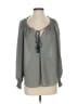 Max Studio 100% Polyester Gray Long Sleeve Blouse Size S - photo 1