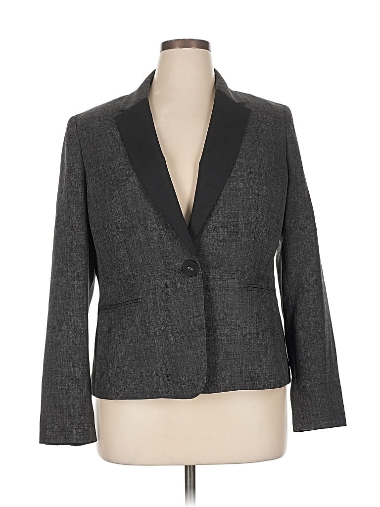 Pre-owned Assorted Brands Blazer Jacket In Gray