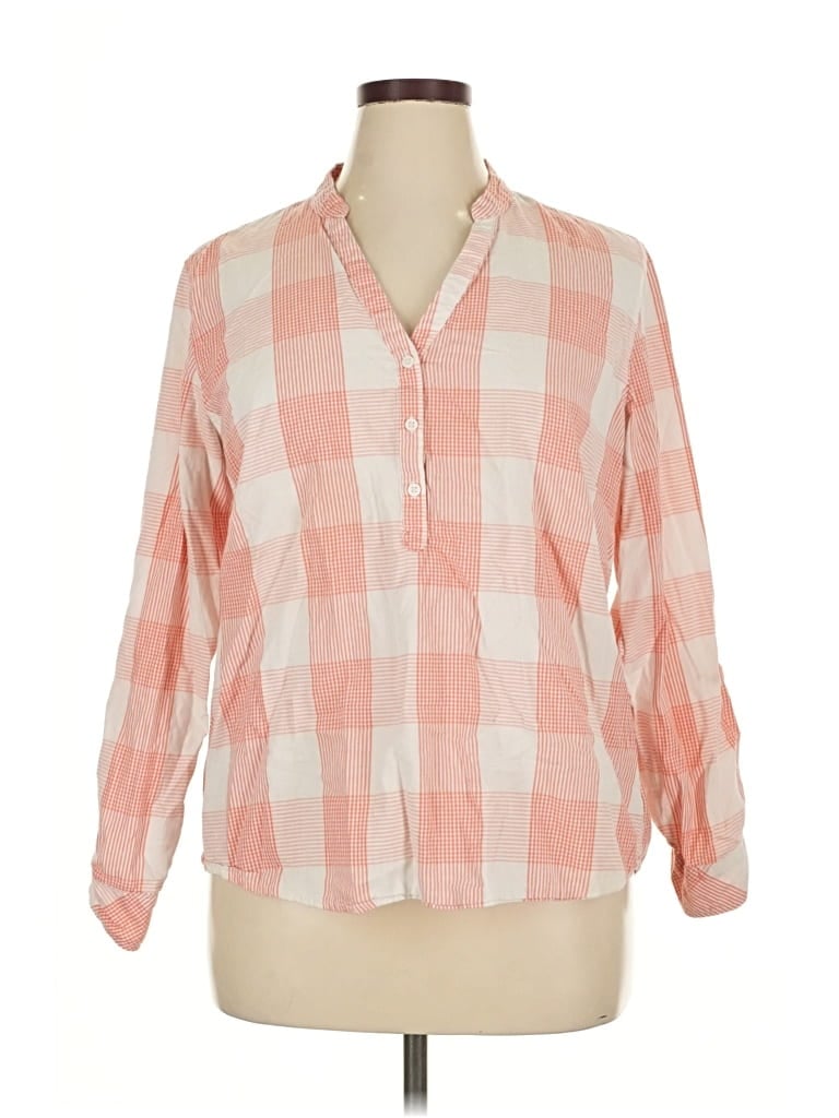 Pre-owned Riders By Lee Long Sleeve Polo Shirt In Pink