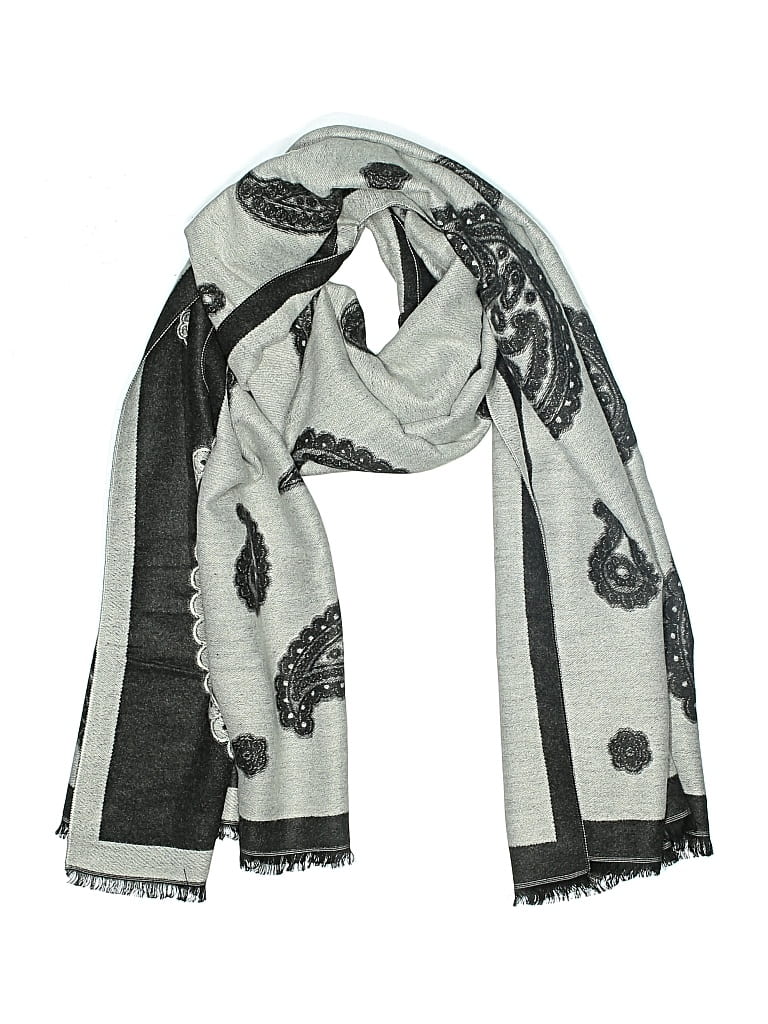 Pre-owned Assorted Brands Scarf In Gray