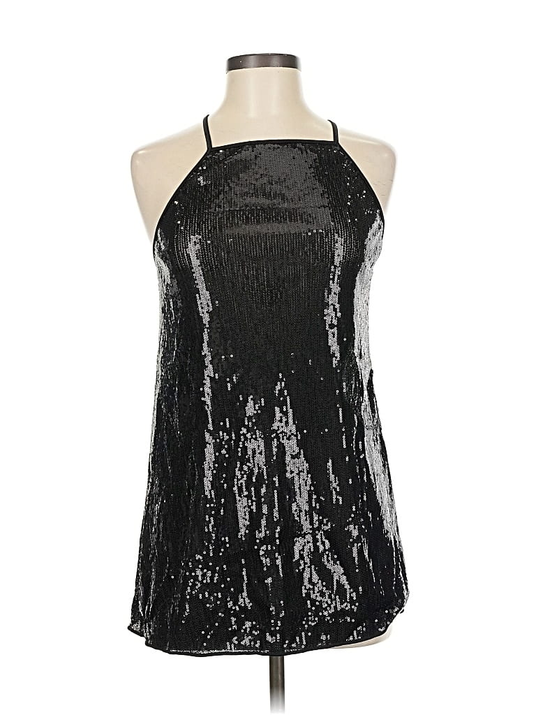Pre-owned Jezebel Sleeveless Blouse In Black
