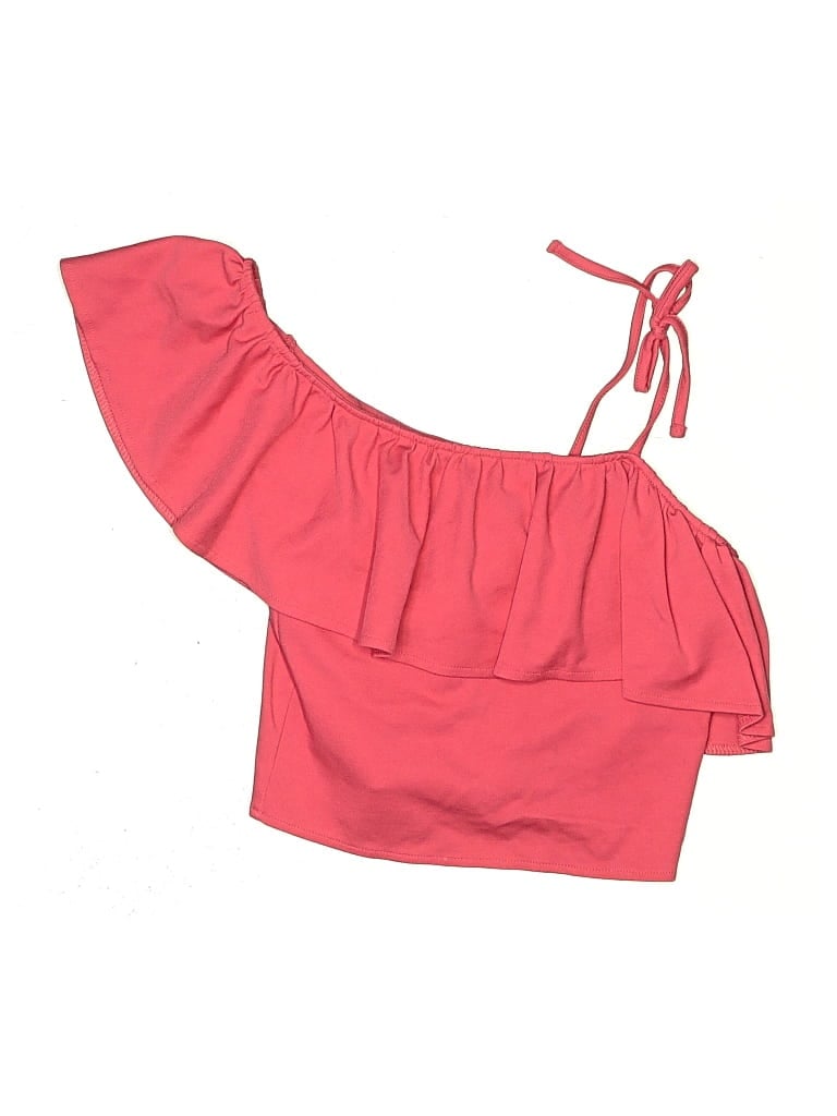 Pre-owned Habitual Kids' Sleeveless Top Red One Shoulder Neckline Tops