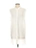 BCBGeneration 100% Rayon Ivory Sleeveless Button-Down Shirt Size L - photo 1