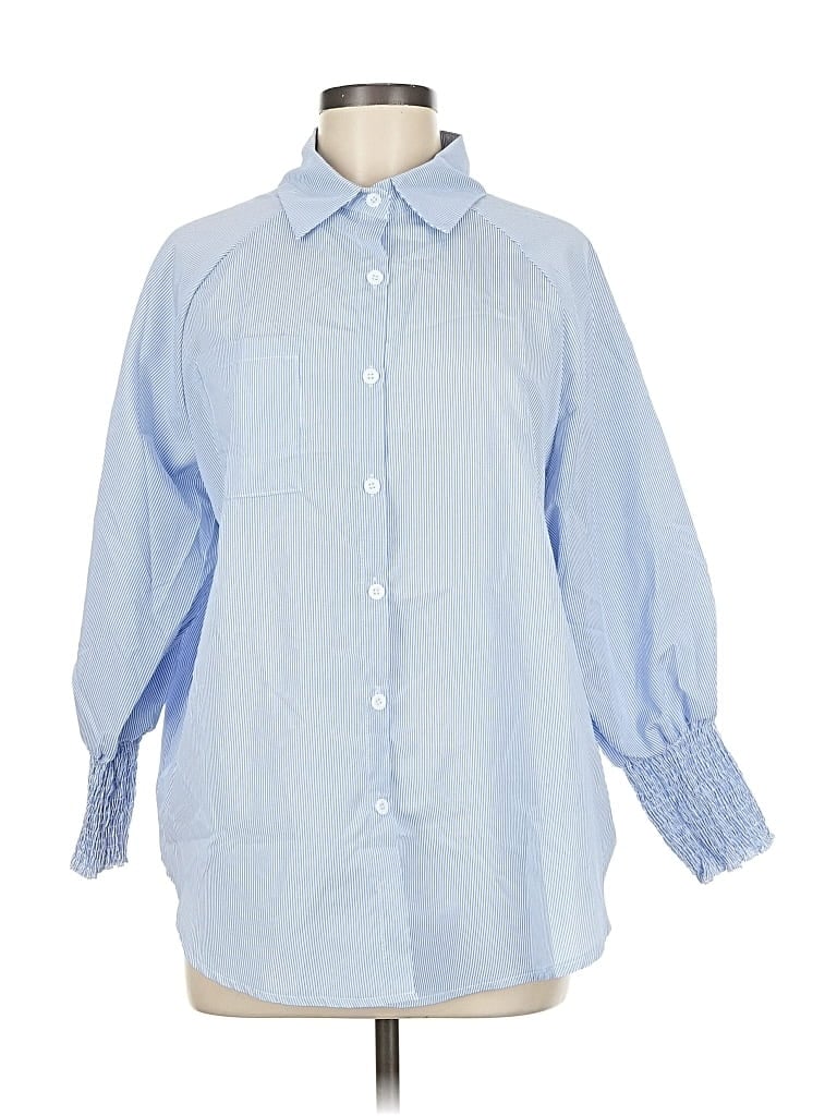 UNBRANDED Pre-owned 3/4 Sleeve Blouse In Blue