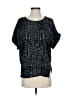 Lumiere 100% Polyester Black Short Sleeve Blouse Size S - photo 1