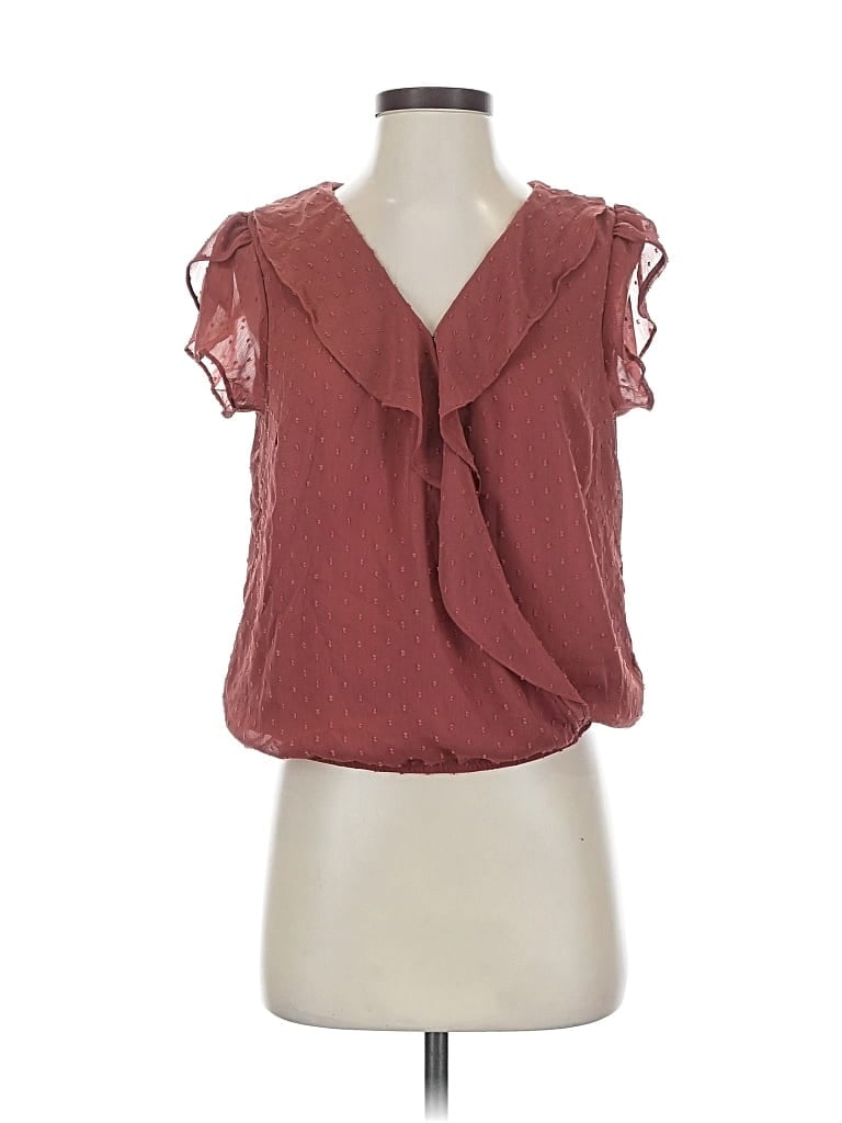 Pre-owned Tamara H. Sleeveless Blouse In Burgundy