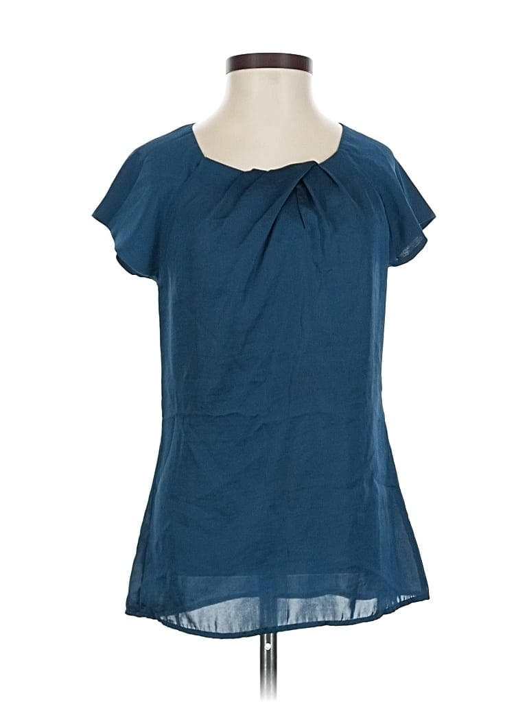 ANN TAYLOR Pre-owned Short Sleeve Blouse In Blue
