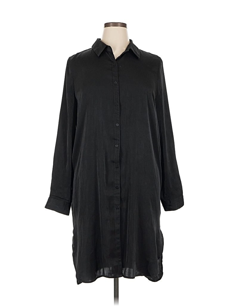 Pre-owned Forever 21 Contemporary 3/4 Sleeve Blouse In Black