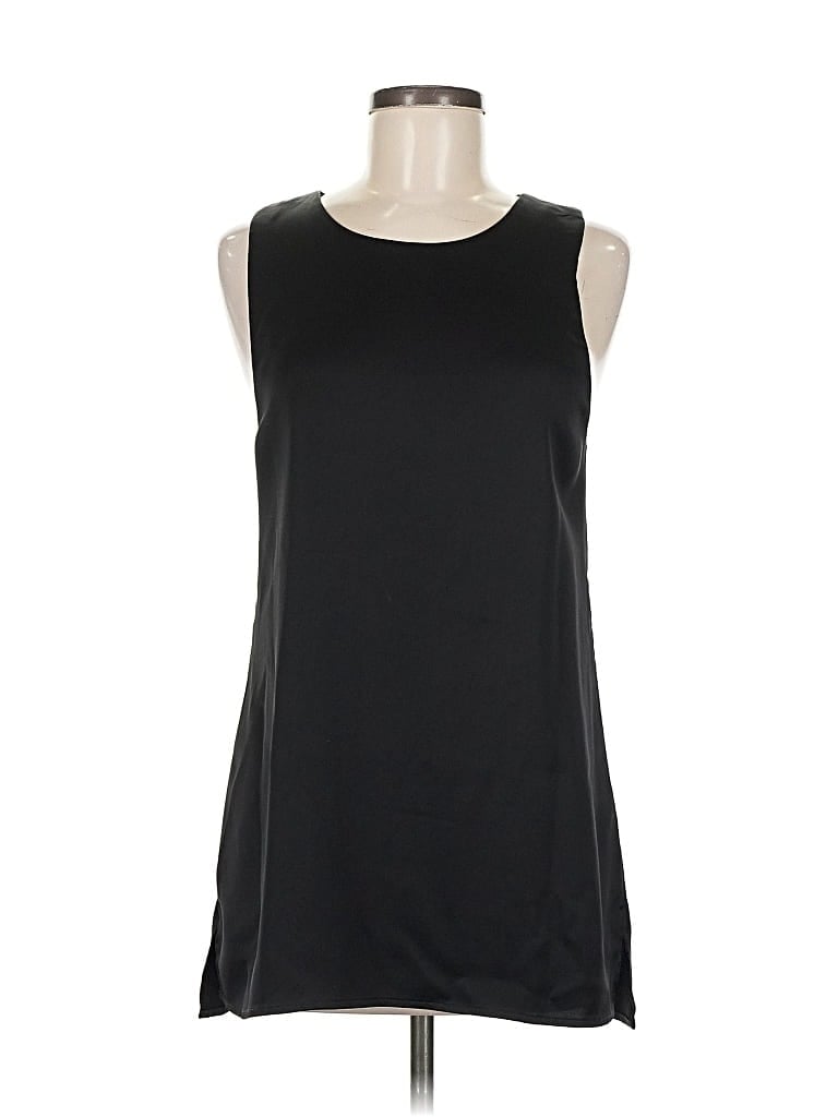 Pre-owned Theory Sleeveless Top Black Boatneck Tops