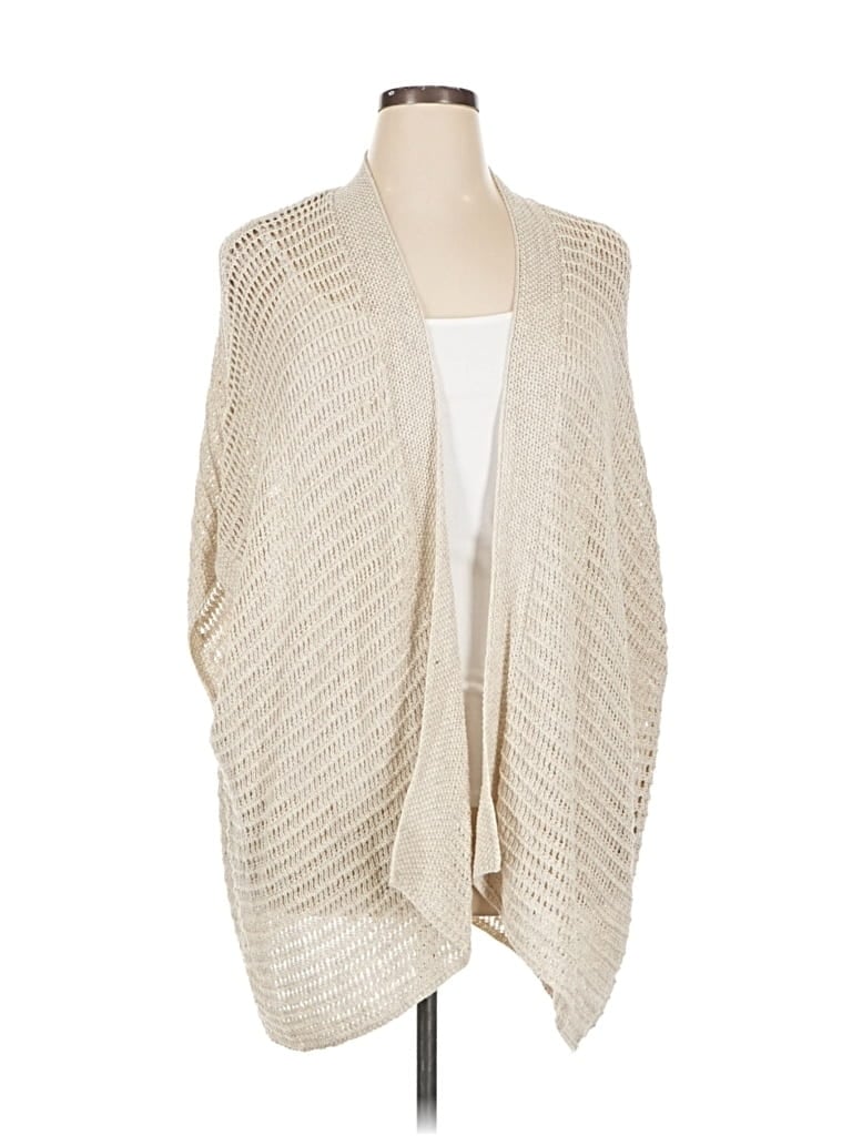 Pre-owned Max Studio Cardigan Sweater In White