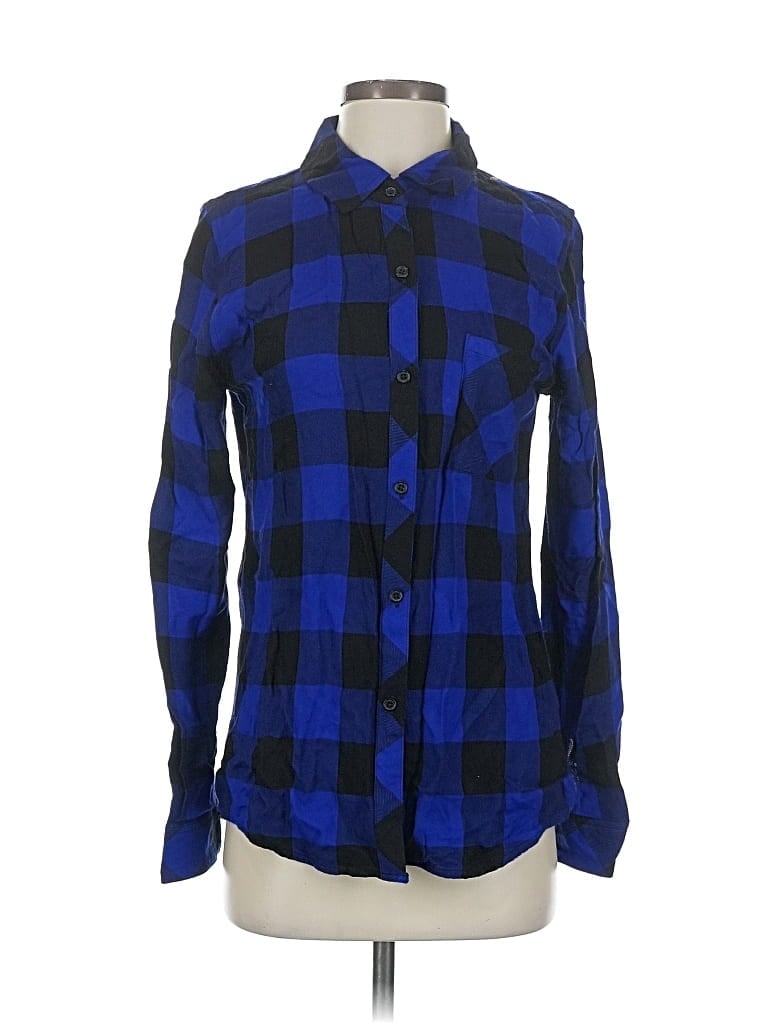 Pre-owned Rails Long Sleeve Button Down Shirt In Blue