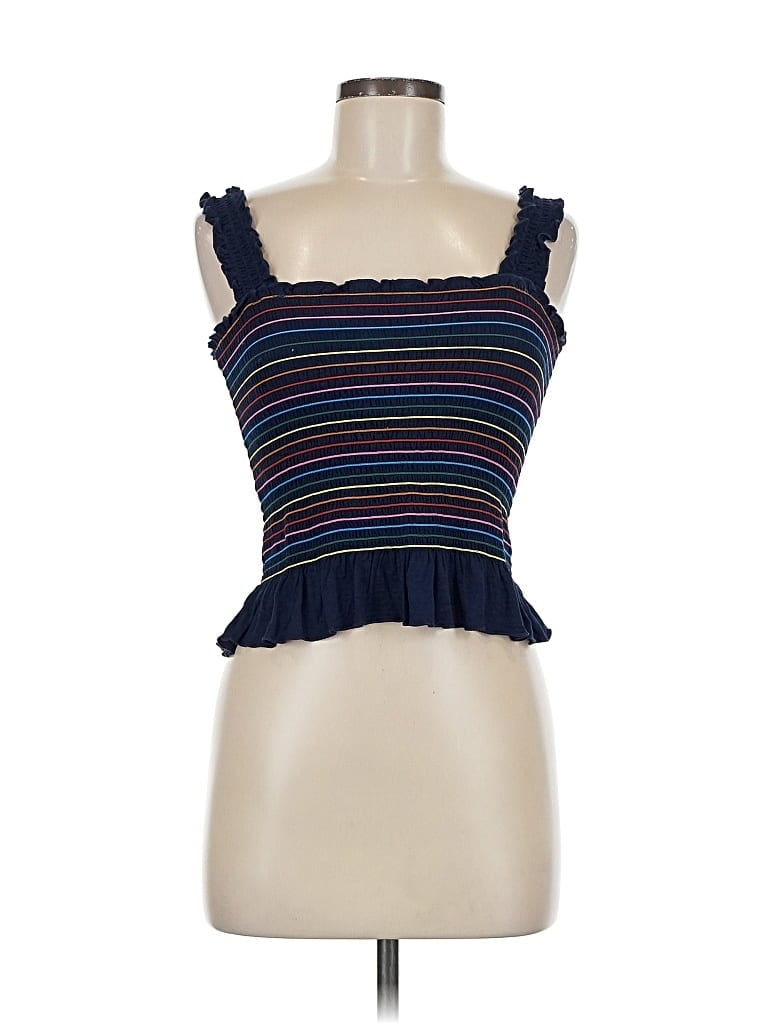 Pre-owned Modcloth Sleeveless Top Blue Sweetheart Neckline Tops