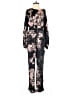 Harlyn Floral Black Jumpsuit Size XS - photo 1