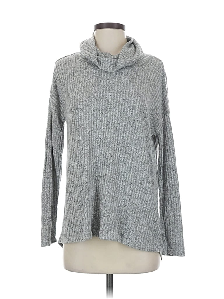 Pre-owned Assorted Brands Turtleneck Sweater In Silver