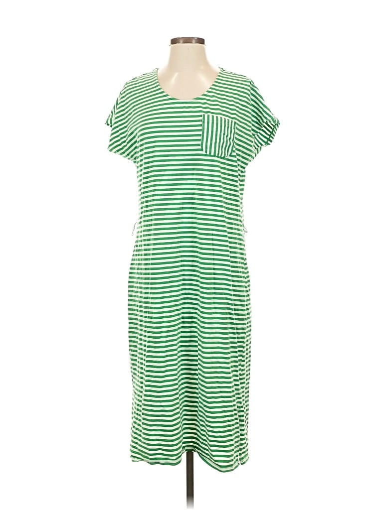 Pre-owned Lands' End Casual Dress In Green
