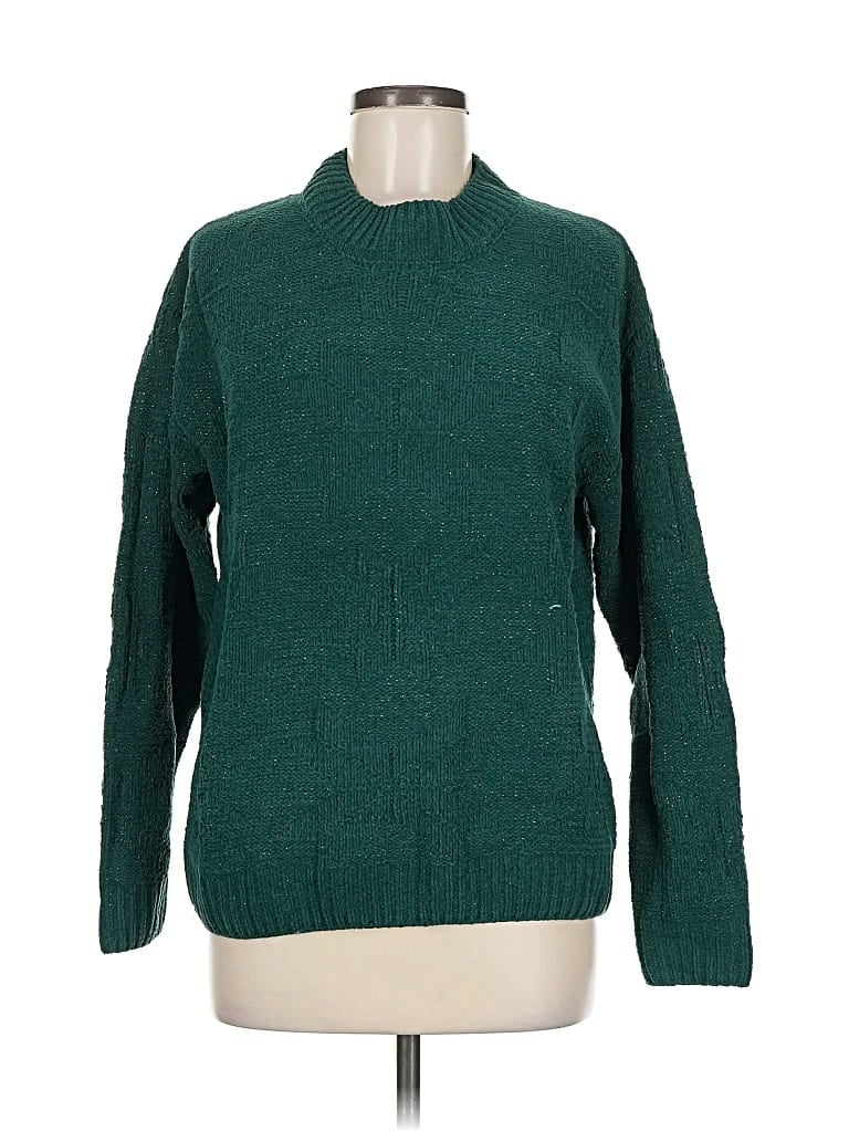 Pre-owned Weatherproof Turtleneck Sweater In Green