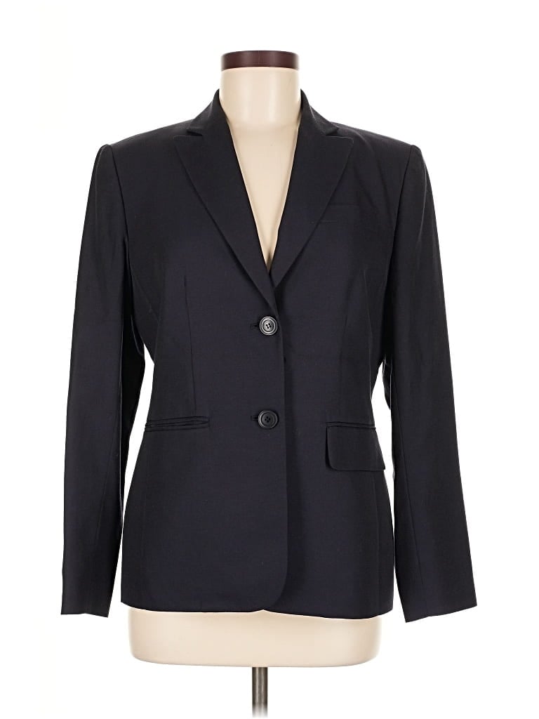 Pre-owned Talbots Silk Blazer Jacket In Black