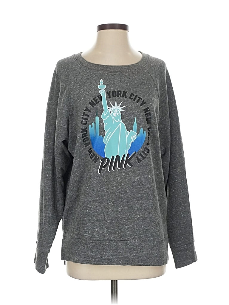 Pre-owned Victoria's Secret Pink Sweatshirt In Gray