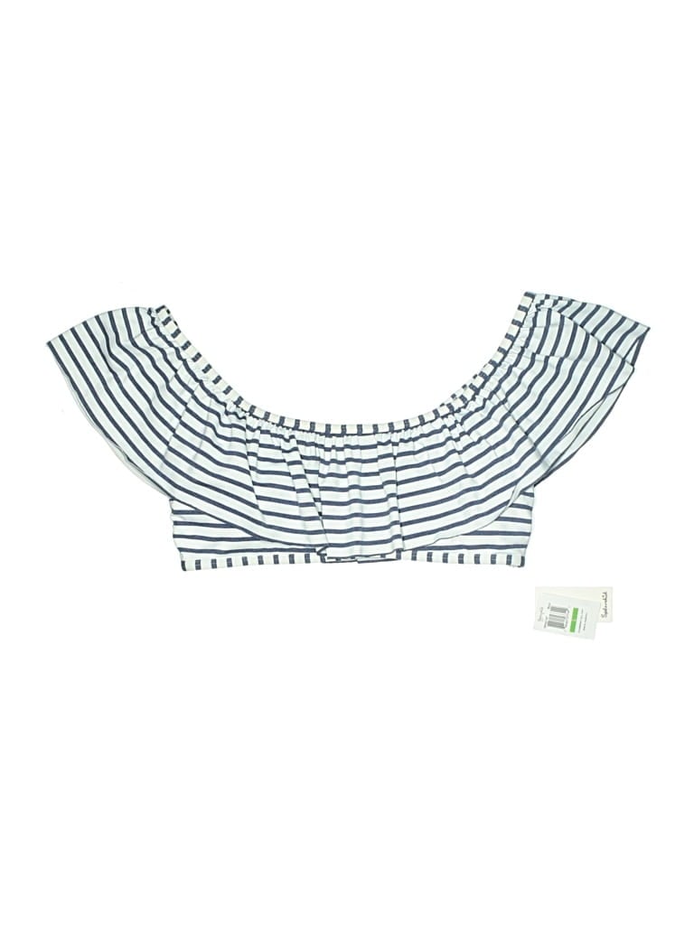 Splendid Swimsuit Top Blue Swimwear In Gray