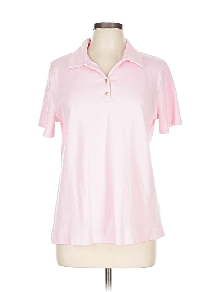 Pre-owned Kim Rogers Short Sleeve Polo Shirt In Pink