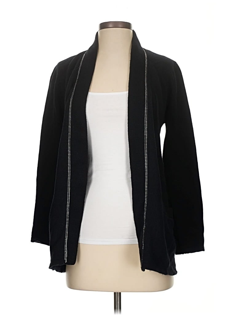 Pre-owned Sonia Rykiel Wool Cardigan Sweater In Black