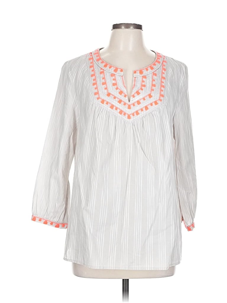 Vineyard Vines 3/4 Sleeve Blouse In White