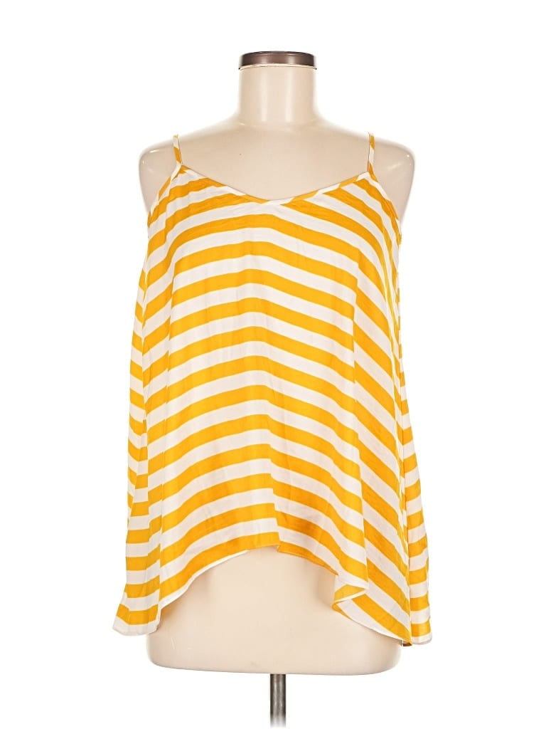 Pre-owned Bebe Sleeveless Top Yellow Halter Neckline Tops
