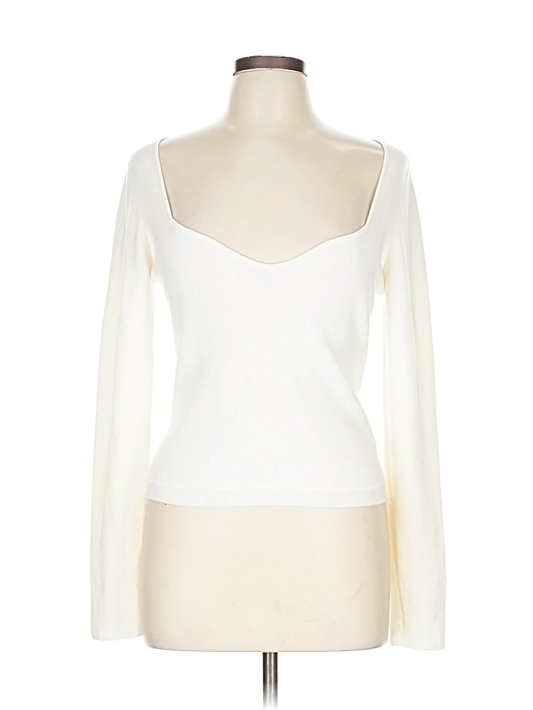 Pre-owned Wilfred Cardigan Sweater In White