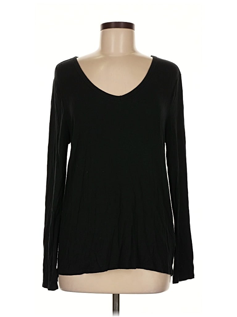 Pre-owned Banana Republic Factory Store Long Sleeve T-shirt In Black